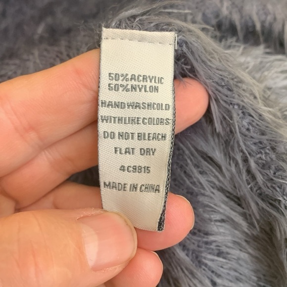 Cecico | Teddy Fuzzy Furry Ombre Stretchy Long Sleeve Round Neck Sweater L - Picture 10 of 17